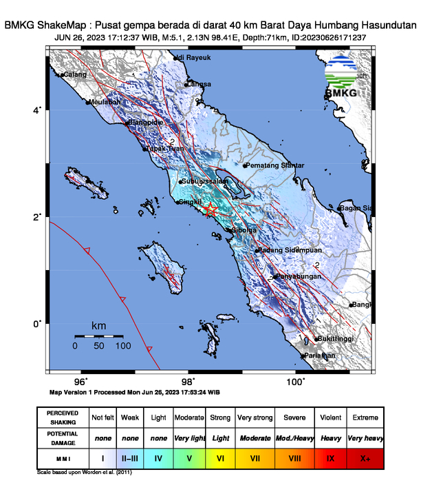 Gempa Magnitudo Di Humbang Hasundutan Sumut Dipicu Deformasi Batuan